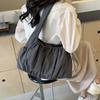 High Quality Large Capacity Nylon Cloth Bag Durable Solid Women Tote Bag One-Shoulder Student Class Bag