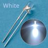 100Pcs White Blue Red Yellow Green 5mm 3mm Round LED Assortment Kit Ultra Super Bright Light Emitting 6000-6500k Diode Bulb Lamp