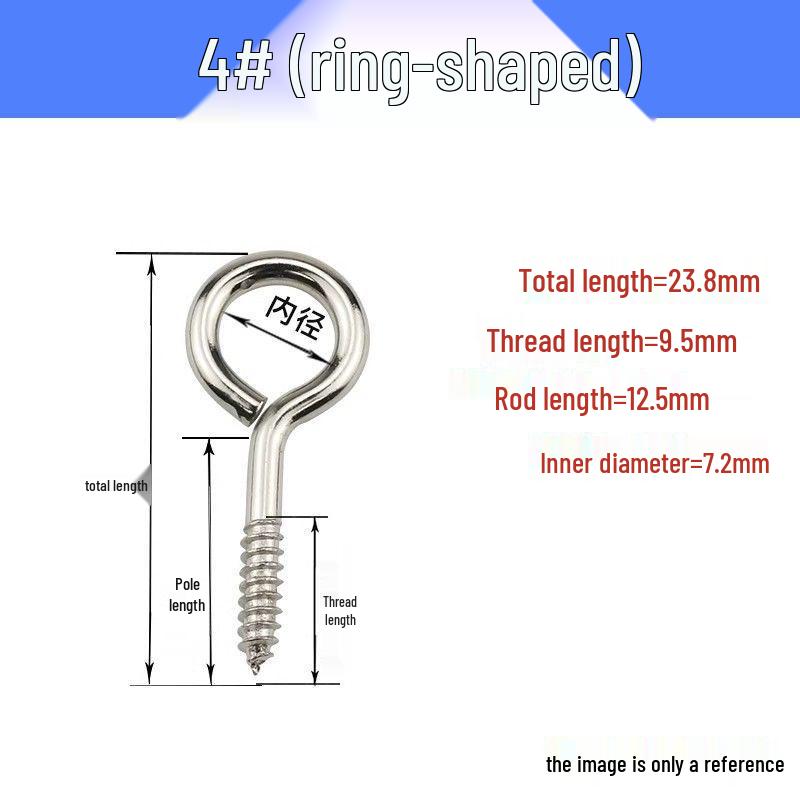Nickel-Plated Self-Tapping Eyelet Hook Screw