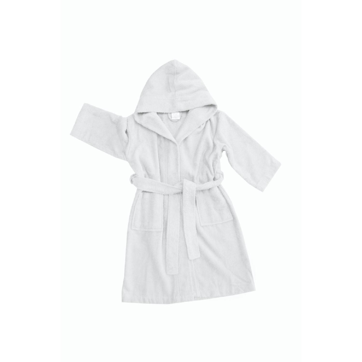 

Children s Bathrobe Hooded White 100% Cotton 2-4 Yaş білий