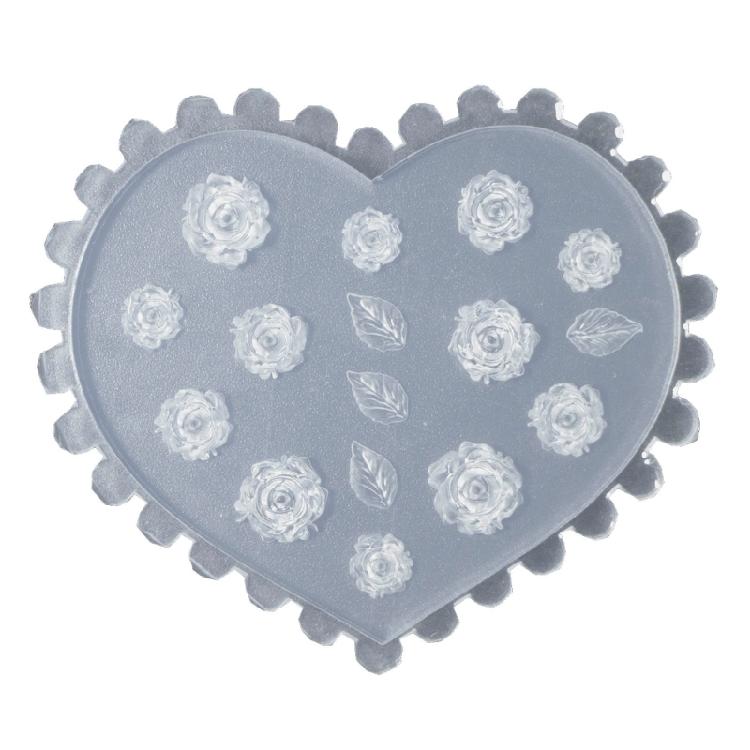 Silicone Flower Nail Art Mold Embossed Jewelry Mould Handmade Crafts Making Mold