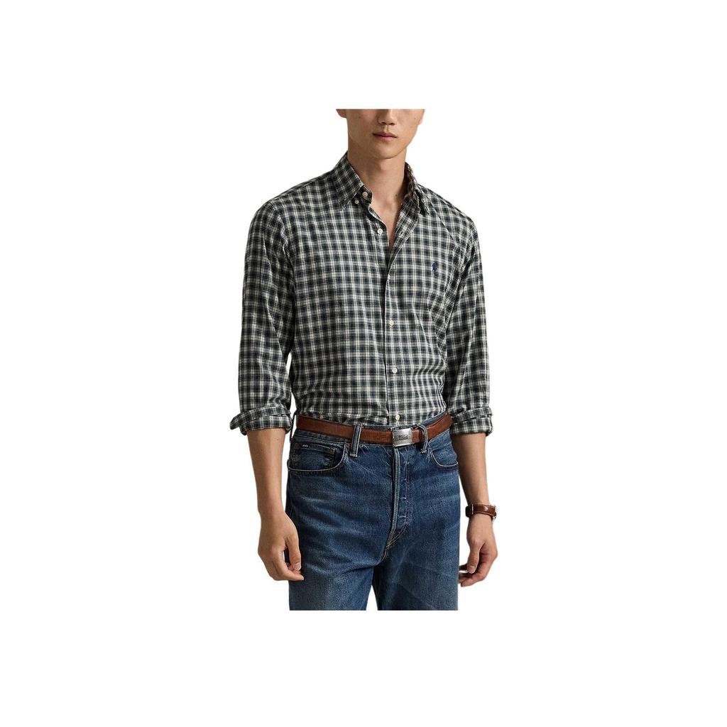 Polo Ralph Lauren FW25 Kariertes Twill-Langarm-Besticktes Hemd Herrenhemden MNPOWOV16824560-400