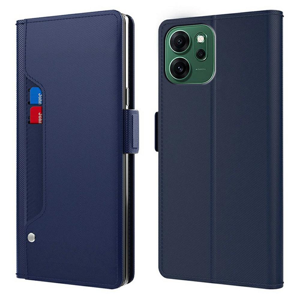 For Oppo Reno14 F 5G Case Stand PU Leather Phone Cover Card Holder Mirror