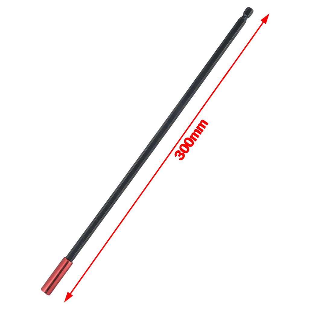 1/5pcs Quick Release Bit Holder 1/4" Hex Screwdriver Drill Bit Extension Rod Long Handle Screwdriver Tip Holder 100mm 150mm 300m