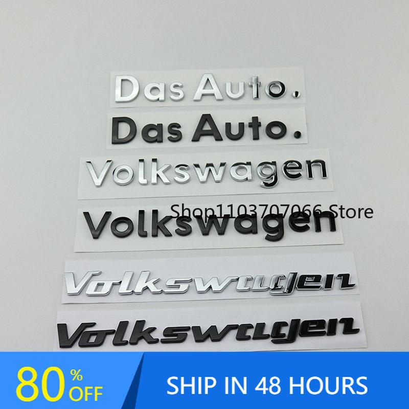 YKPSC1 Styling Mouldings Car Abs 3D Letter Stickers VW Trunk Logo Stickers For Volkswagen Dasauto T-Roc Tiguan Golf Polo ID.3 ID.4 T-Cr