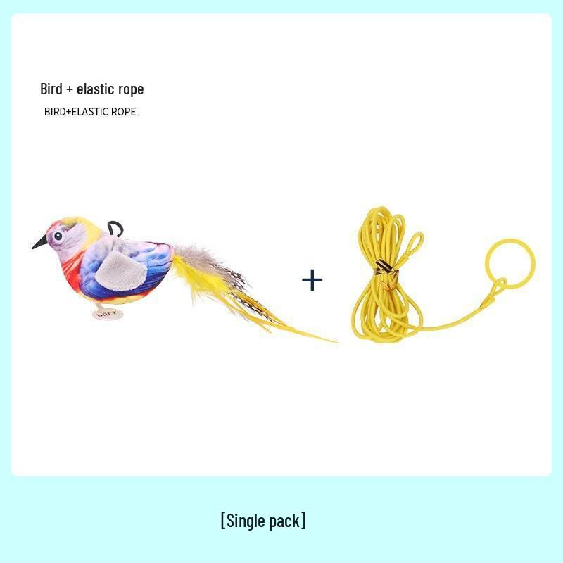 Hračka pro kočky k zavěšení na dveře s motivem orla: Elektrický zvuk vydávající pták pro samostatnou hru a úlevu od nudy