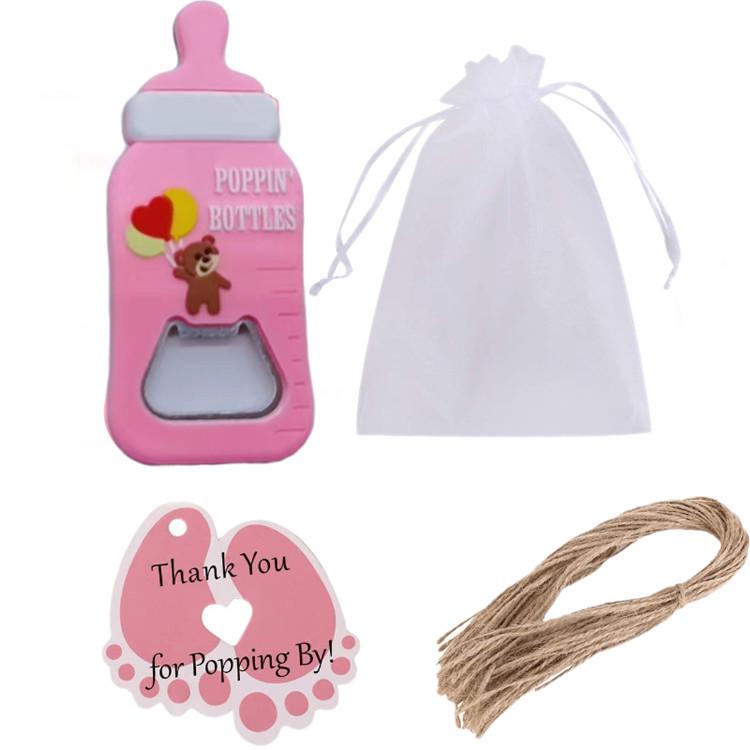 Creative Baby Bottle-Shaped Magnet Bottle Opener for Baby Shower Favors and Gifts