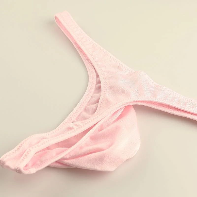 La Pomme Pink Bikini Made In Japan with ESPA Glossy 3D Pouch Secure 618141 Men's T-Back Shorts, Fabric, Style, Fit,