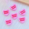 20pcs New Cute Resin Mini Heart Letter Flat back Cabochon Scrapbook Kawaii DIY Embellishments Accessories