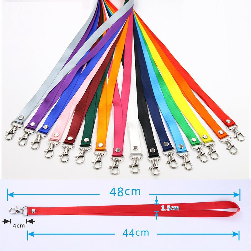 10 Pcs Transparent Badge Holder Neck Strap Set Waterproof ID Card Bag Lobster Hook Rop Lanyard For Employee Access Control Card