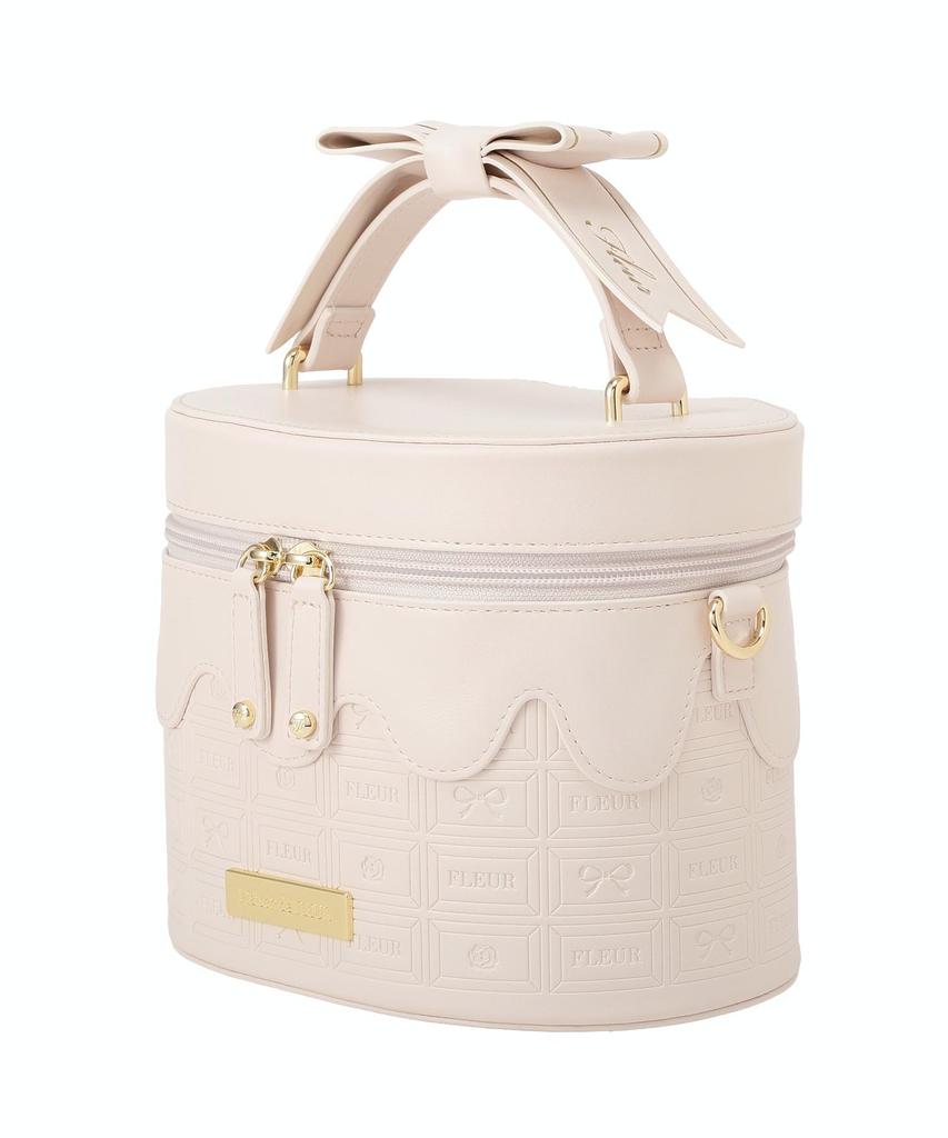 Maison de FLEUR FLEUR Chocolate Cube Bag Brown F Handbag 08001299600