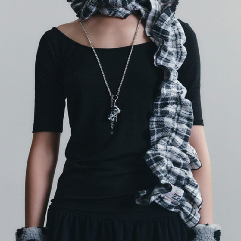 

Eireve EMMA FRILL MUFFLER (TARTAN CHECK BLACK) Tartan check black