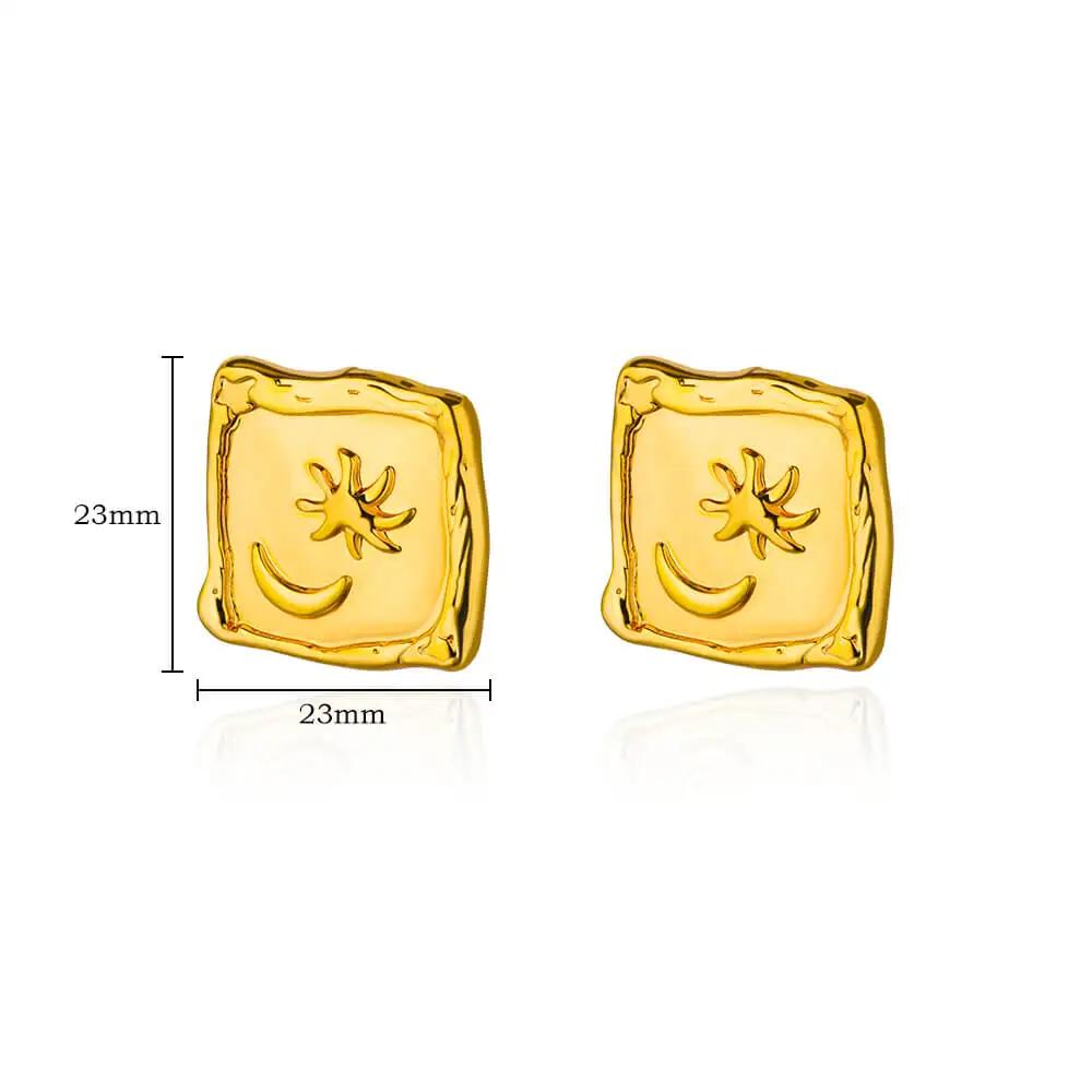 Inlaid Zircon Heart Stainless Steel Stud Earrings for Women Gold Color Wedding Aesthetic Earrings Jewelry Matching Accessories
