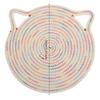 30cm simple solid color cat ear cotton rope placemat kitchen insulation and heat-resistant pad cotton thread pot mat cup mat
