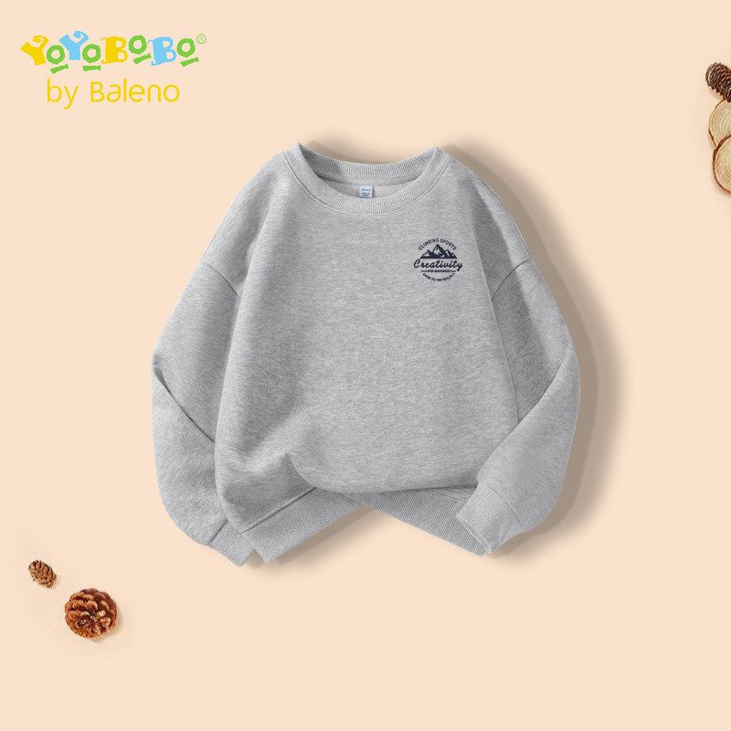 Baleno Kids Ybb Series Children s Suit Boys  Autumn Sweatshirt Boys  Spring and Autumn Casual Sports Top Gray # Yb Blue Mountain K 160