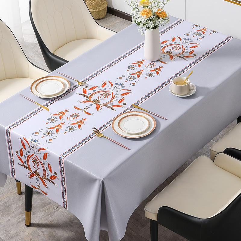 

Ethnic Style Tablecloth Waterproof, Oil-Proof And Anti-Scalding Leave-In Tablecloth Coffee Table Tv Cabinet Tablecloth 140*140cm