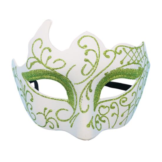 Men Half Face Mask with Elastic Band Vintage Glitter Half Face Guard Eye Mask Halloween Costume Masquerade Party Stage Performance Accessories