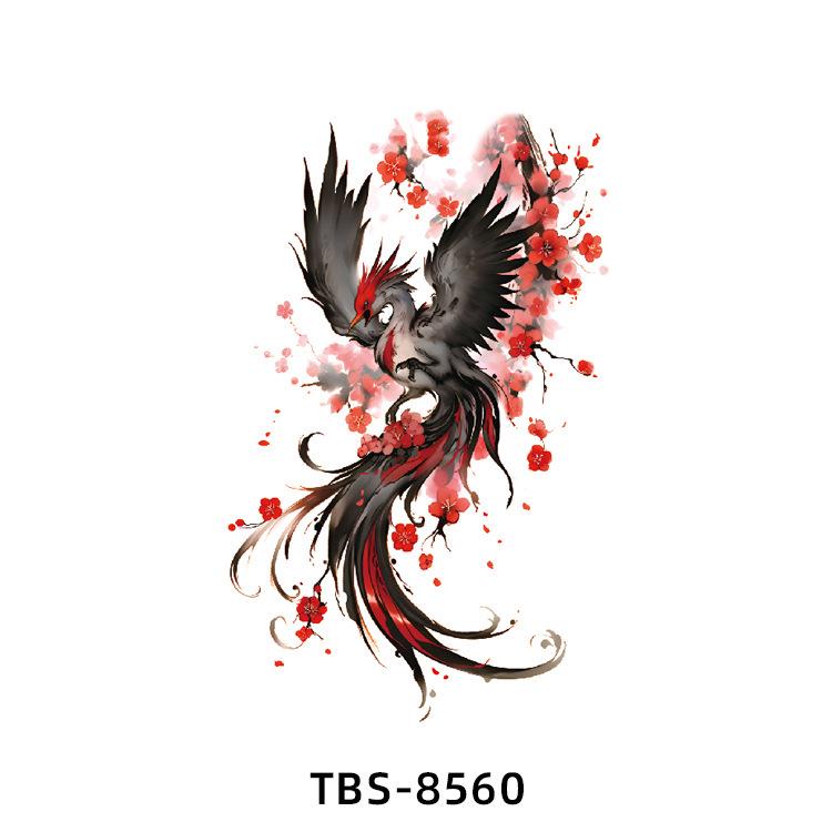 Realistiska Djurtotem Tatuering Klistermärken: Drake, Fenix, Tiger, Varg