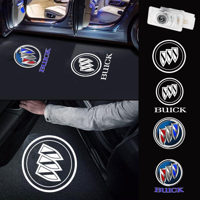 2pcs For Buick Regal 2009-2014 Lacrosse 2010-2020 Encore 2014-2016 Accessories HD Led Welcome Light Car Door Projector Lamps
