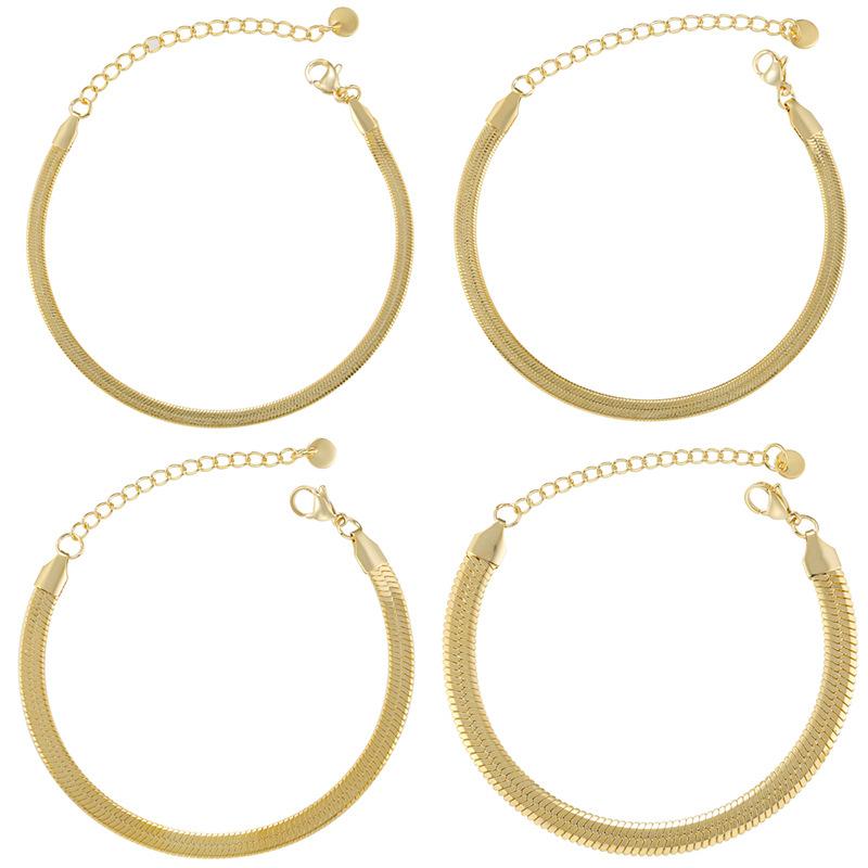 Edelstahl Vergoldet Klingen-Kettenarmband Schlichter Herren- und Damenschmuck Vl295-299