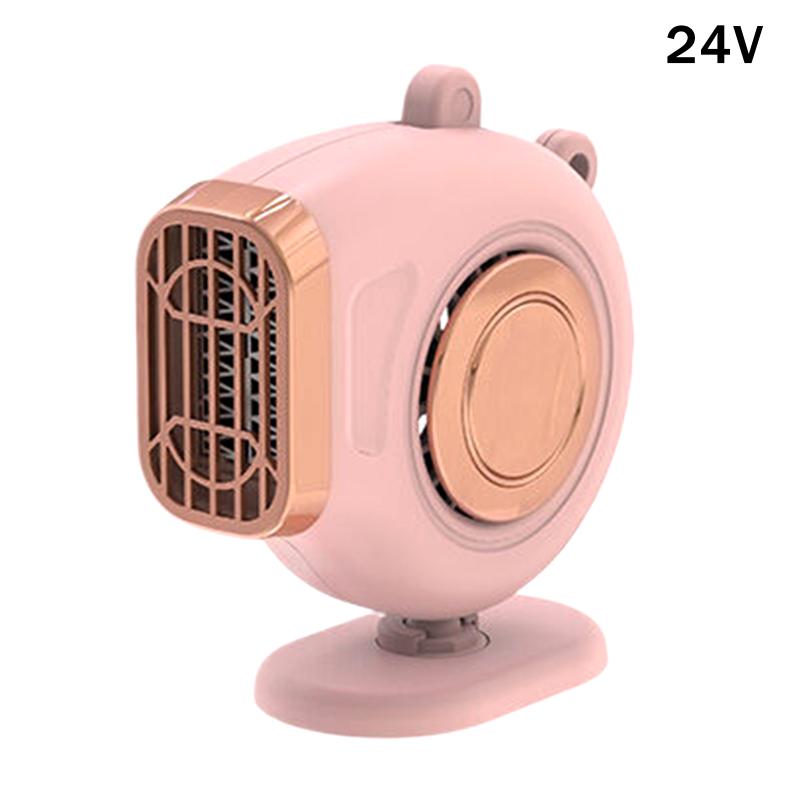 

Автомобільний обігрівач 24В 150Вт Регульований Автомобільний Вентилятор Обігрівача Вентилятор Охолодження Панелі Приладів Автомобіля Розморожувач Вікна Лобового Скла рожевий