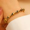 Punk Retro Skull Beaded Bracelet for Men Creative Personality Hip Hop Rock Women Bangle Hallowmas Jewelry Accessory Gift