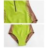 Sportful Style Sexy Zipper One-piece Triangular Swimsuit Women's Belly Cover Slimming Swimming Pool Hot Racing