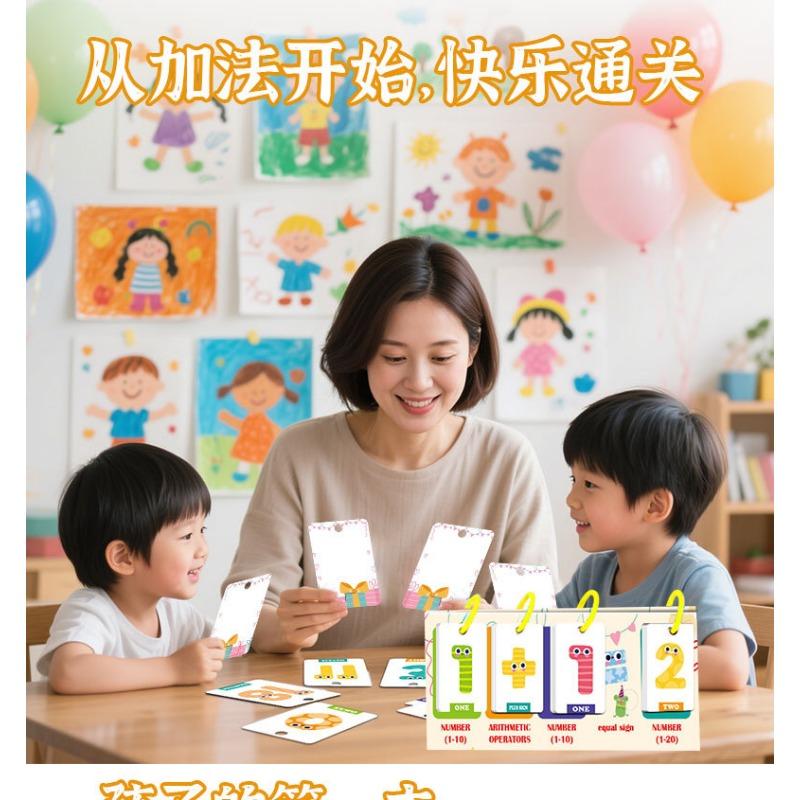 Children Desktop Number Addition And Subtraction Math Early Education Cognitive Cards