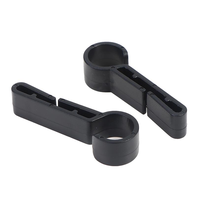 10Pcs Plastic Helmet Clips Attachment Head Light Clamps Black Set Headlamp Hook