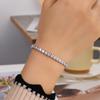 ZAKOL Silver Color 5mm Square Zircon Tennis Bracelet for Women Dazzling Crystal Hand Chain Wedding Gift Fashion Jewelry