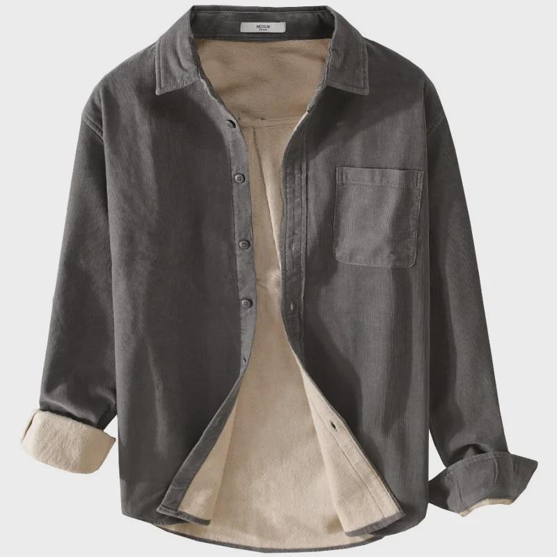 Men's Winter Thickened Velvet Corduroy Shirt Jacket 9432