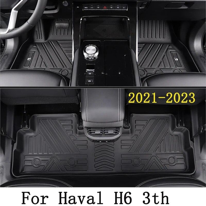 

Автомобильные коврики с левым рулем для Haval H6 3th 2021 2022 2023 TPE, левосторонние автоматические автомобильные коврики, аксессуары для ковров