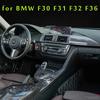 LHD Car Styling Fibră de carbon Consolă centrală Priza de aer Panou Capaci Decorare autocolante cadru pentru BMW F30 F31 F32 F34 F36