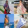 Summer Sunscreen, Thin Printed Yarn, Outer Scarf, Fashionable Retro Ethnic Style Play Beach Towel, Travel Shawl