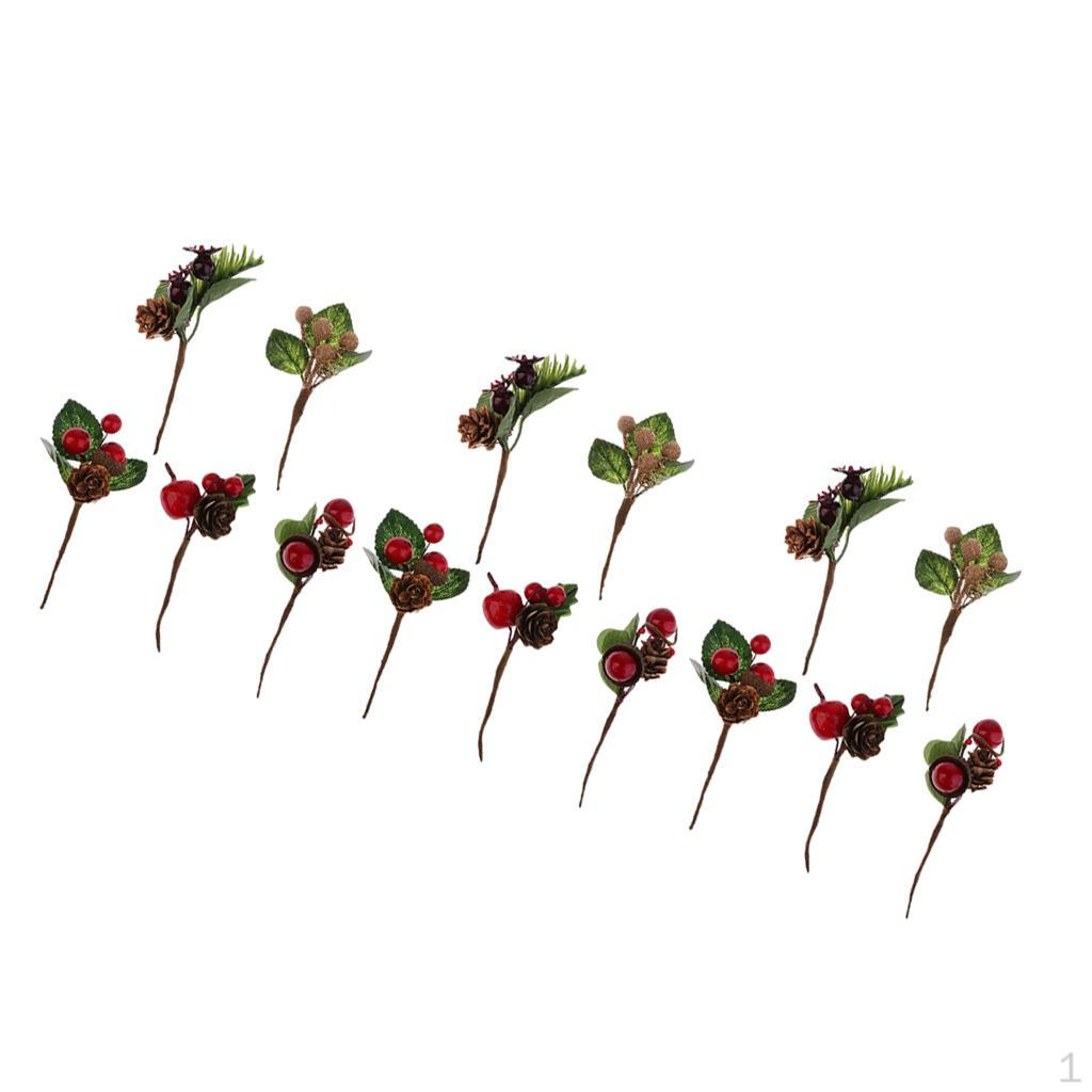 

15 Pieces Mini Artificial for Wedding Decoration DIY Wreath Accessories Craft Flowers