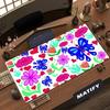 XXL Gaming Mousepad Black White Floral Pattern Desk Pad Rubber Anti-slip Overlock Keyboard Mat Daisy Flower Computer Mouse Mats
