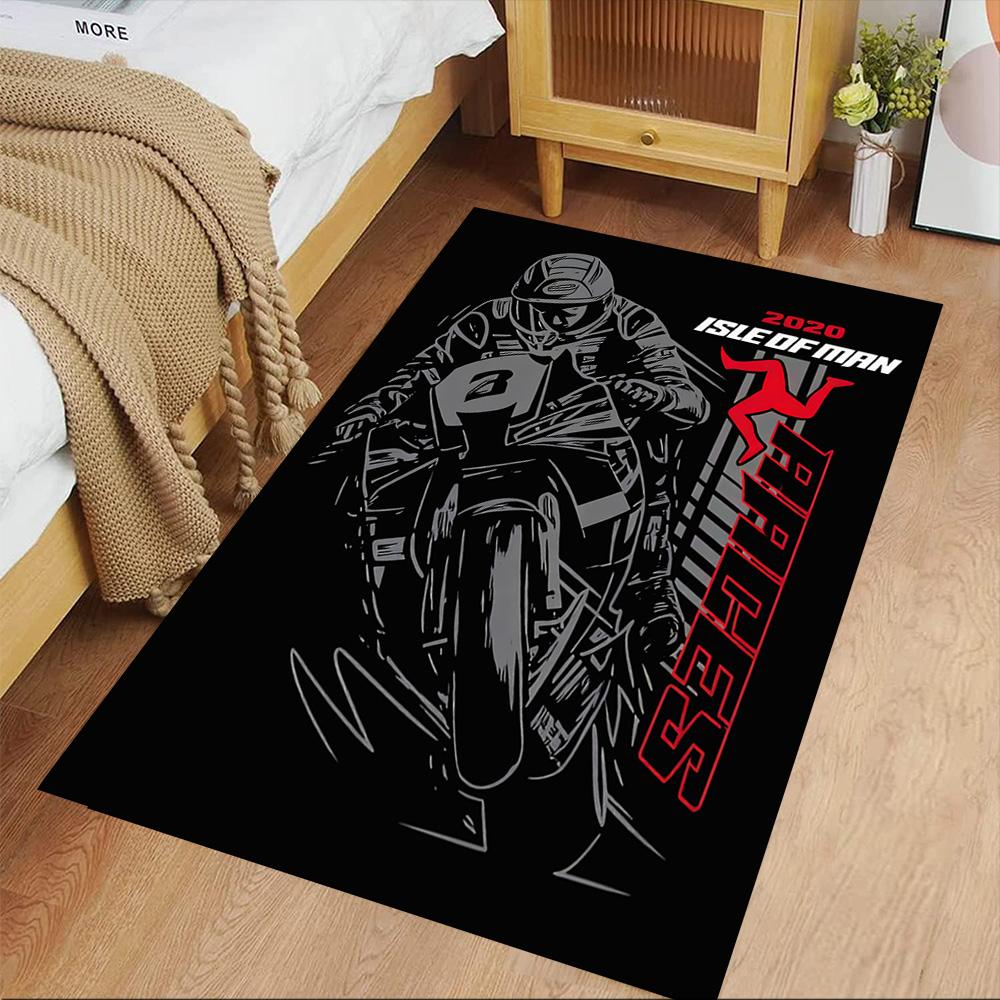 Isle Man Tt Floor Mat Perfect for Hallway Entryway Kitchen Decorate room Antislip Carpet Decorate Offices Gift for Festivals
