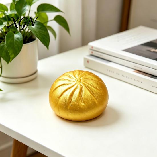 Stress Ball Fidget Toy Glitter Dumpling Squeeze with Steamer Box, Relief Dough TPR Toy, Soft Simulated Steamed Bun