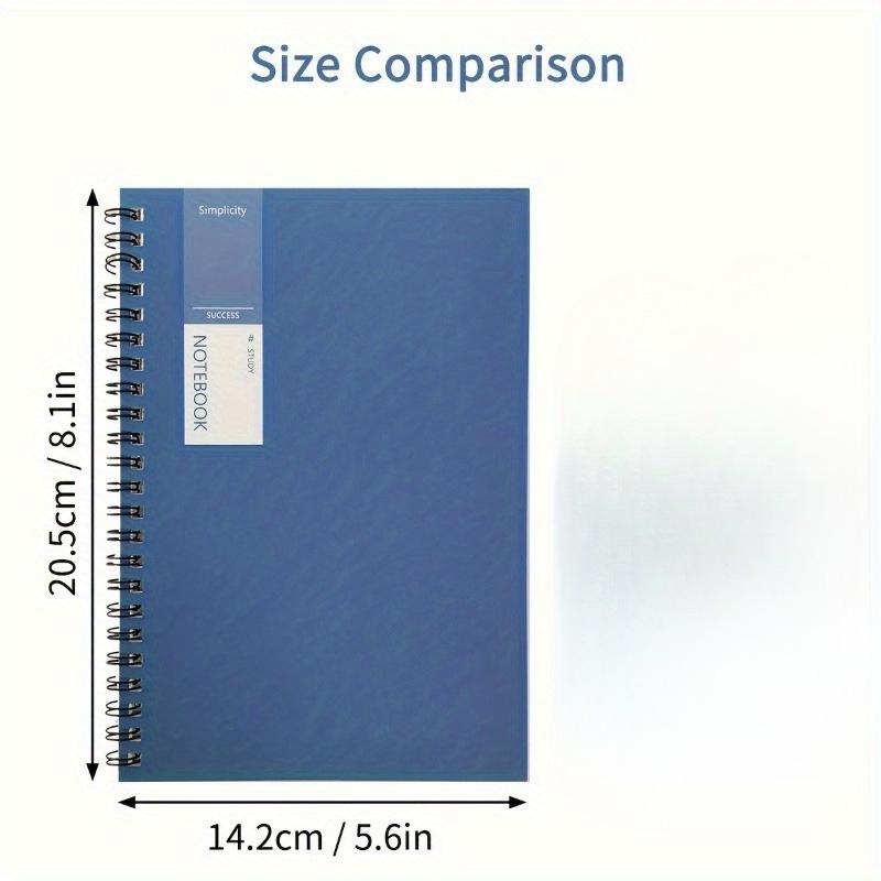 

Блокнот на спирали формата А5, толстый, 20,57X14,22 см, синий простой блокнот, книга на кольцах, 40 страниц тетрадь для упражнений 1PC синий