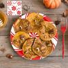 Rot-Weiß gestreiftes Geschirrset Abendessen Weihnachten Dekoration Geschirr Weihnachts-Teller und Servietten Set für Zuhause Festival