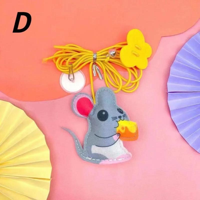 Interactive Cat Toy 2023 Stretchable Swing Cat Toys Funny Cat Stick Door Felt Mouse with Cat Mint Simulation Cat Toy Funny Toys