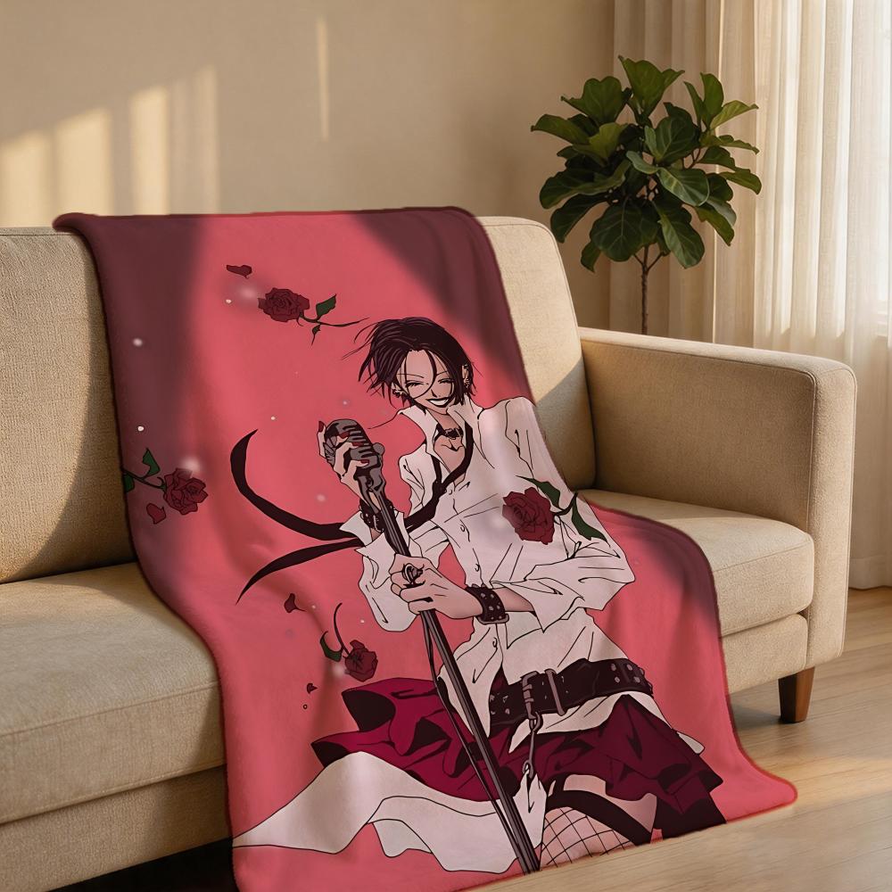 Anime N-NANAS Throw Short Plush Throw Blanket Soft Skin-Friendly Multi-Scene Home Office