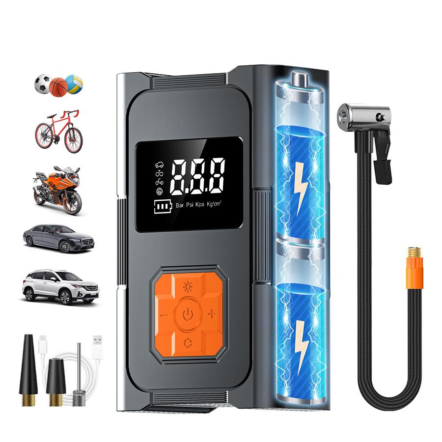 TINSOL New Portable Car Air Pump Bicycle pump Wireless Tire Inflator Electric Air Compressor  for Car Motorcycles Bicycle Ball оранжевый
