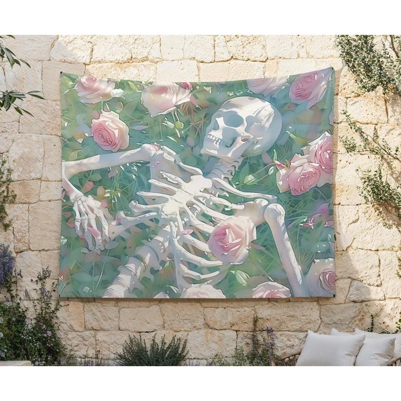skeleton tapestry 75x100