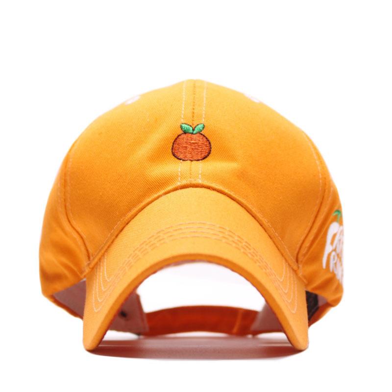 Spring new cute D fruit embroidery women's curved brim large brim outdoor baseball cap