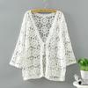 Women Hollow Lace Sunscreen Cardigan Sweater Wide Loose Air Conditioning Knitted Sweater Thin Section Female Spring Autumn