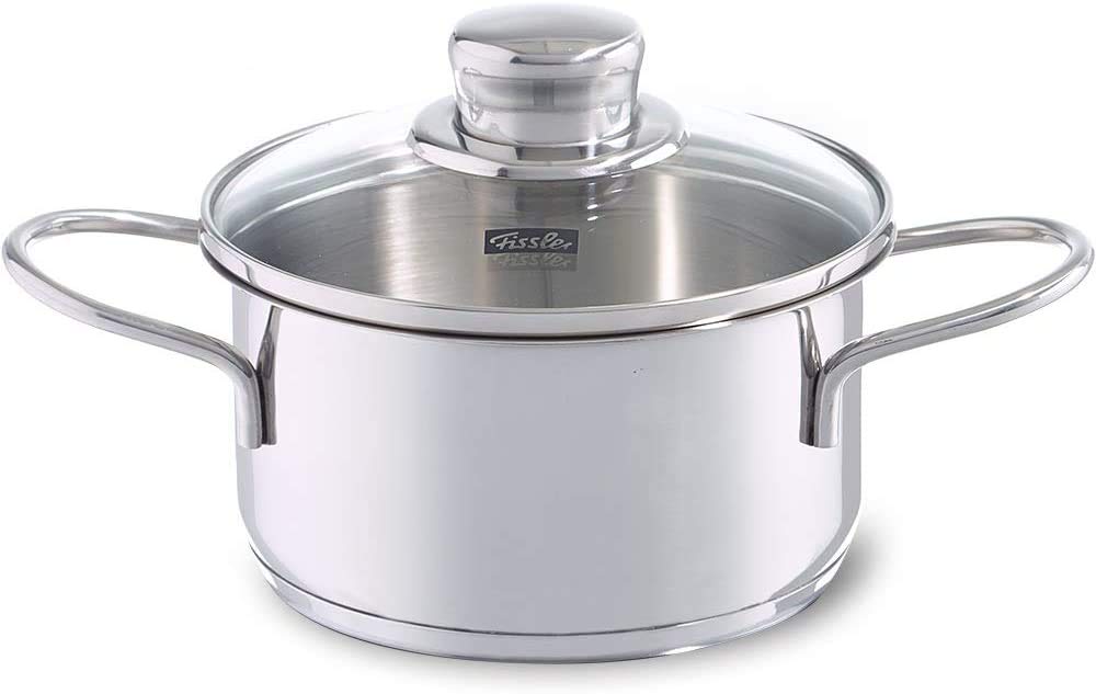 Zestaw do przekąsek Fissler ze stali nierdzewnej, garnek, rondel, patelnia, 14 cm, kompatybilna z gazem, japońskim ogniem/IH [Autoryzowany produkt]