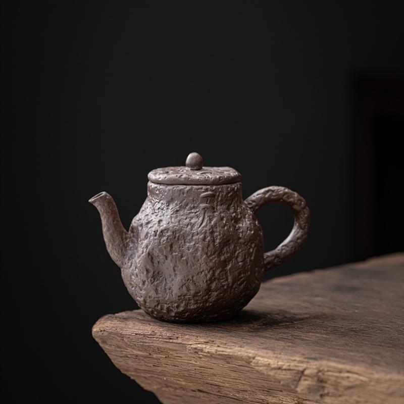 Rock Mine Handmade Teapot Household Single Pot Chinese Crude Pottery With Filter Kung Fu Tea Set Small Teapot