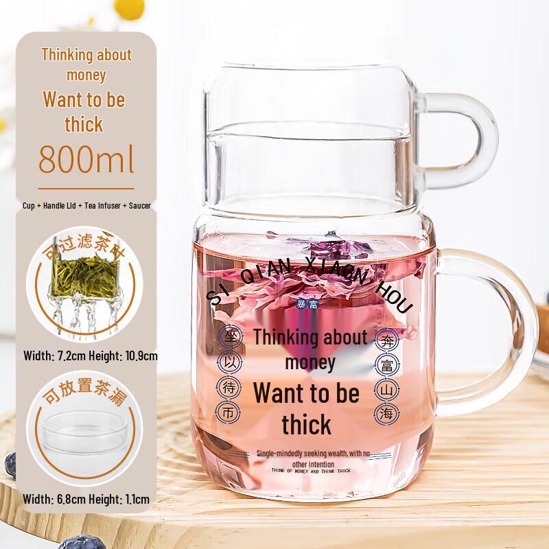 Biaoxing High-Temperature Borosilicate Glass Tea Infuser Cup