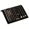 1PC, S-shaped Necklace Display Board, Color: Black, S-shaped Necklace Display Board Made of Iron and Velvet